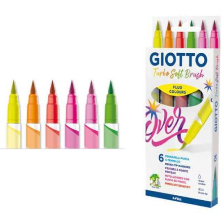 Pennarelli GIOTTO TURBO ADVANCED - Set Da 12 Colori A Punta Fine Superlavabili